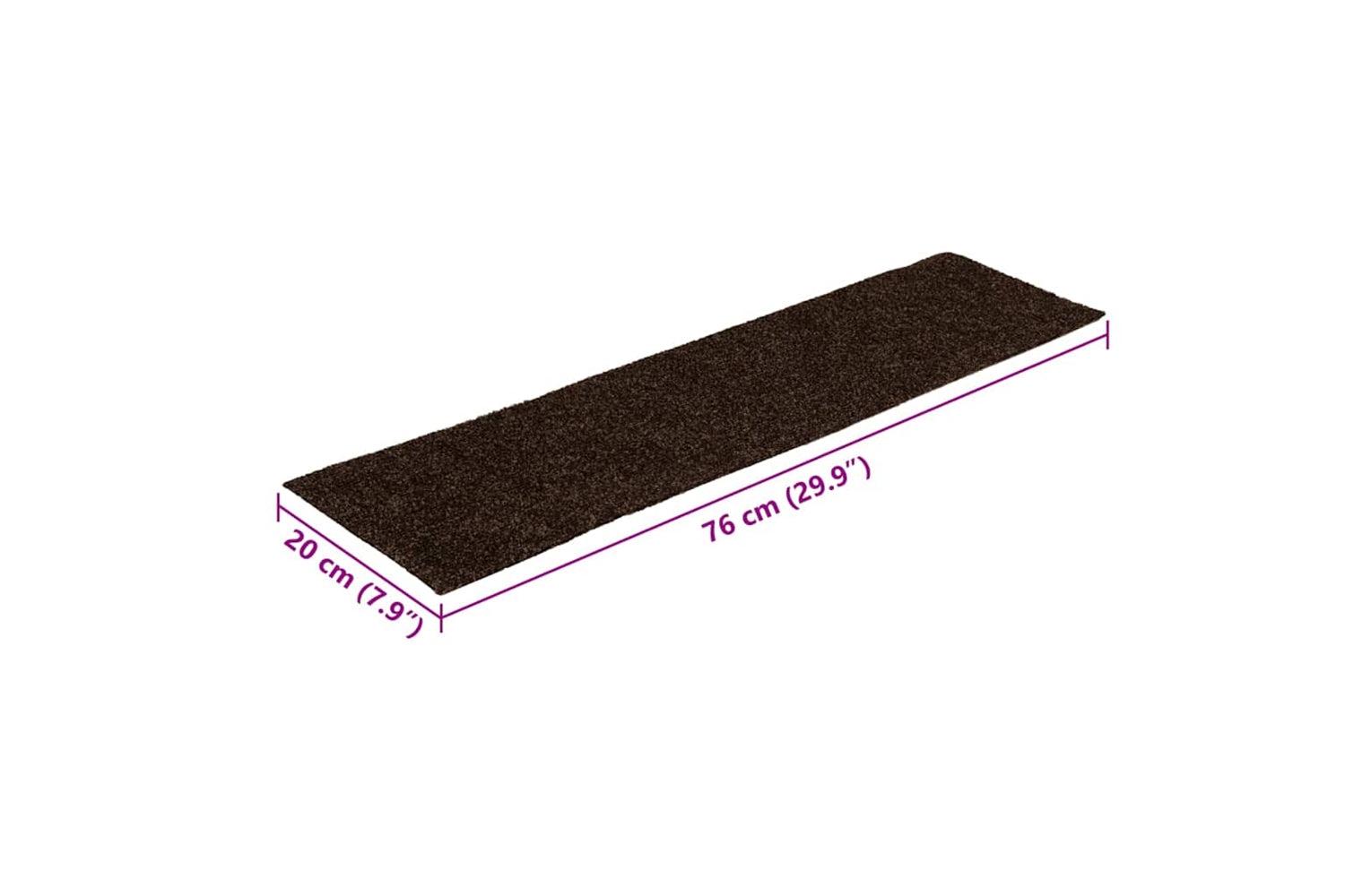 vidaXL 326930 Self-adhesive Stair Mats Rectangular 15 Pcs 76x20cm Brown-7