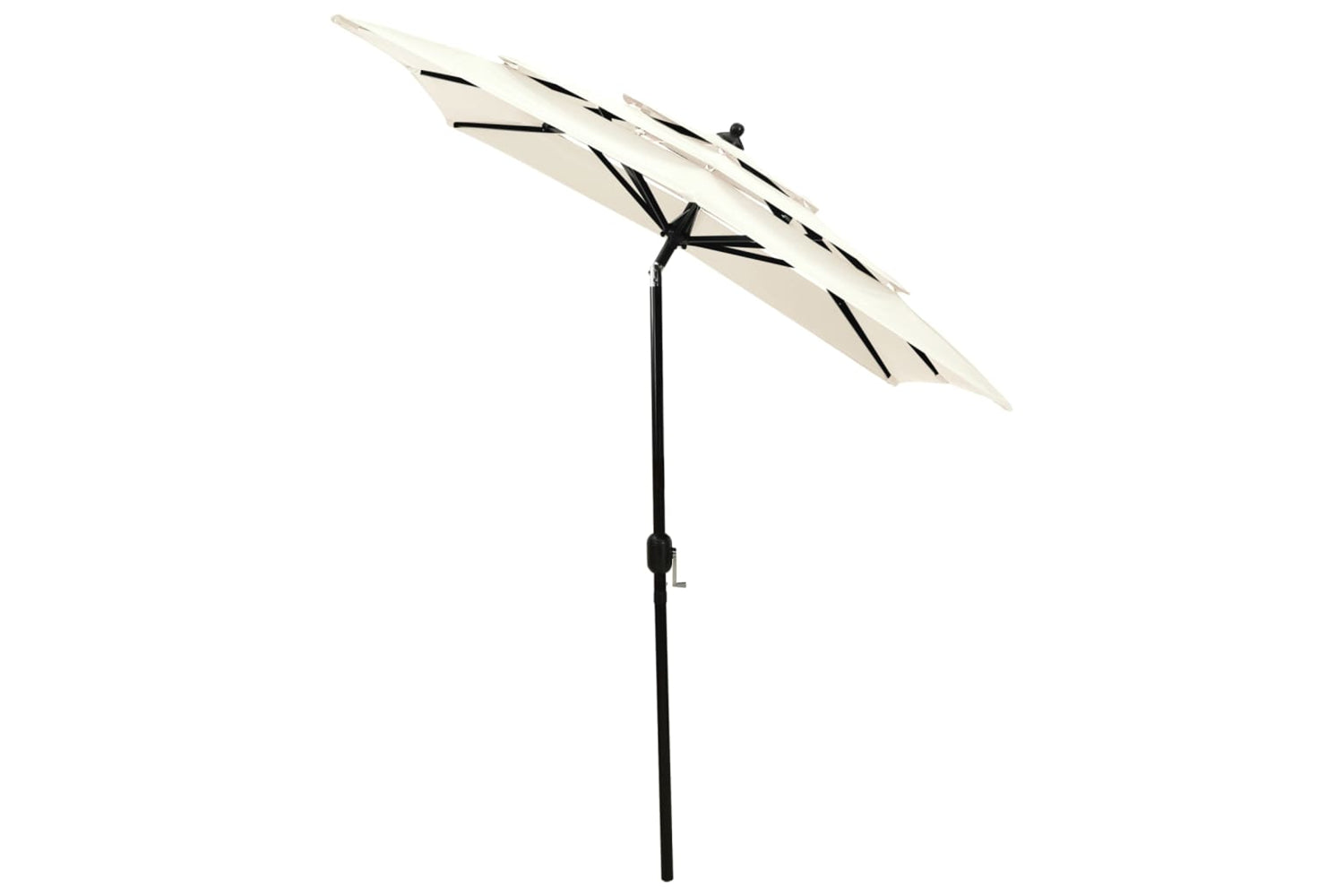 Vidaxl 313844 3-tier Parasol With Aluminium Pole Sand 2x2 M-3