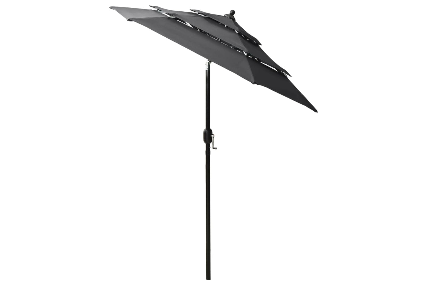 Vidaxl 313854 3-tier Parasol With Aluminium Pole Anthracite 2 M-3
