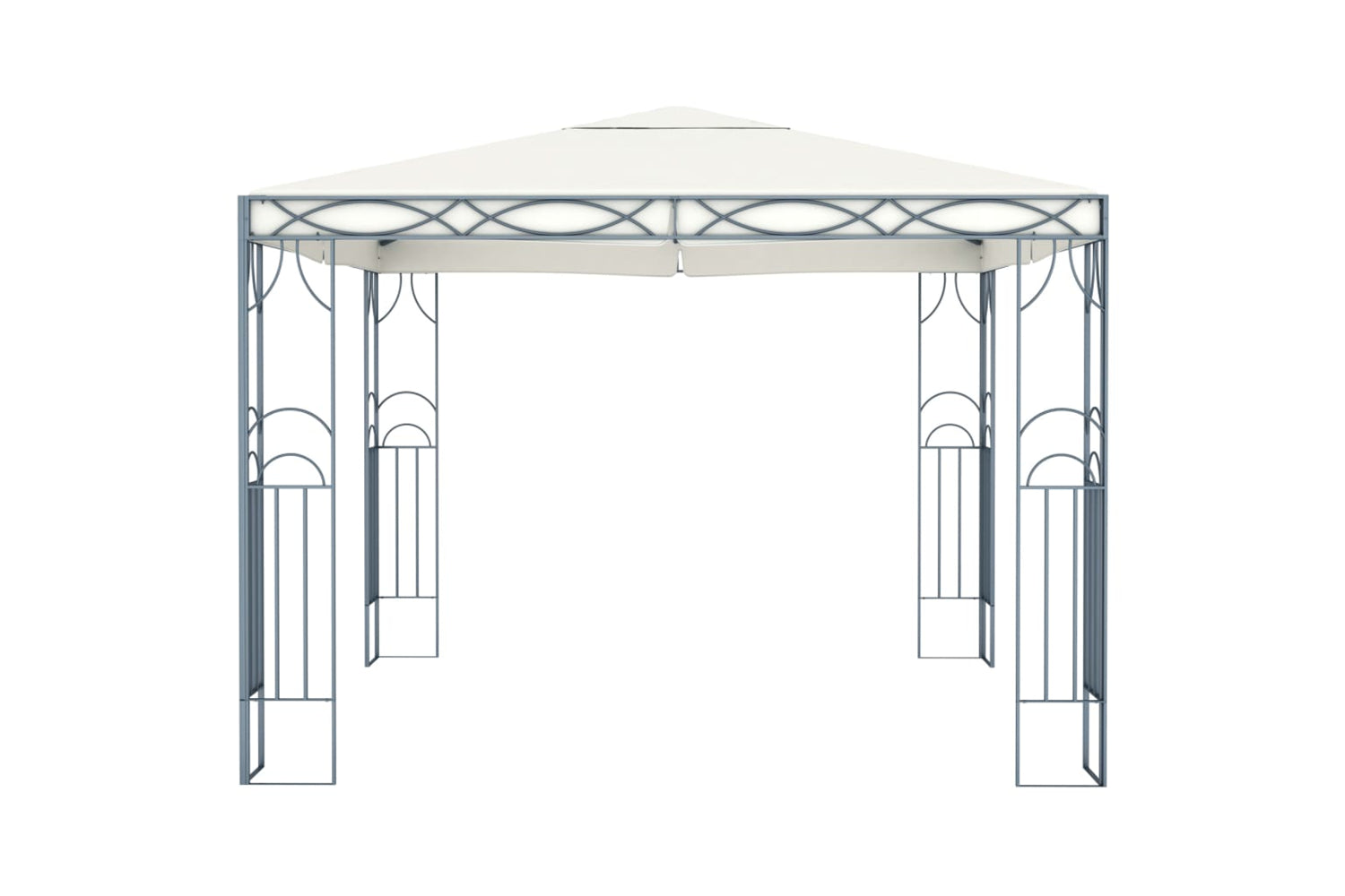 vidaXL 3070338 Gazebo With Led String Lights 300x300cm Cream-3