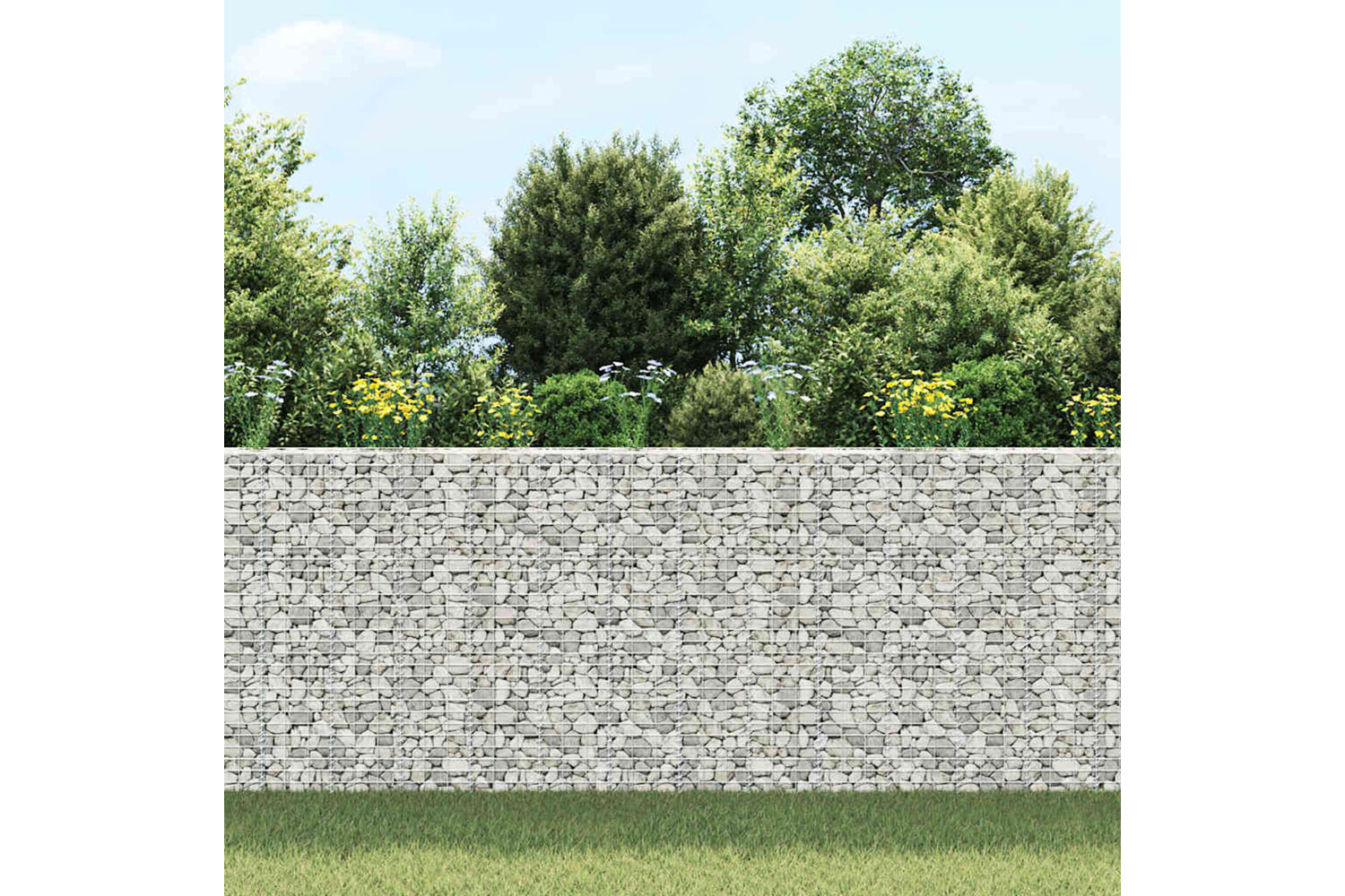 vidaXL 151250 Gabion Raised Beds 3 Pcs 30x30x150cm Iron-2