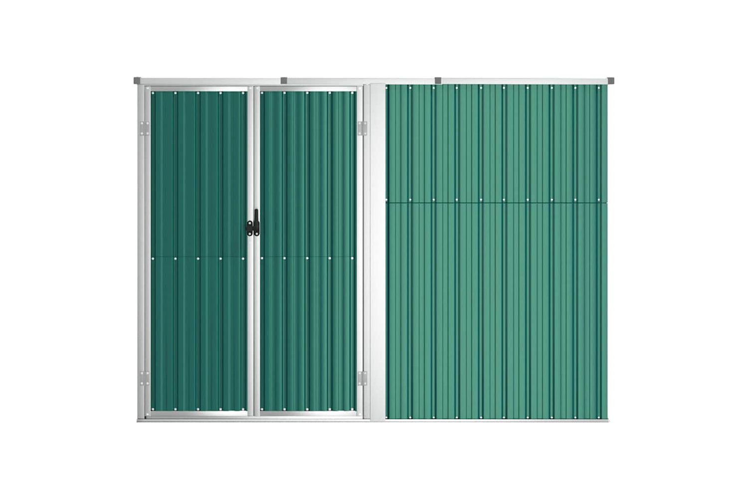 vidaXL 316213 Garden Tool Shed Green 225x89x161cm Galvanised Steel-3