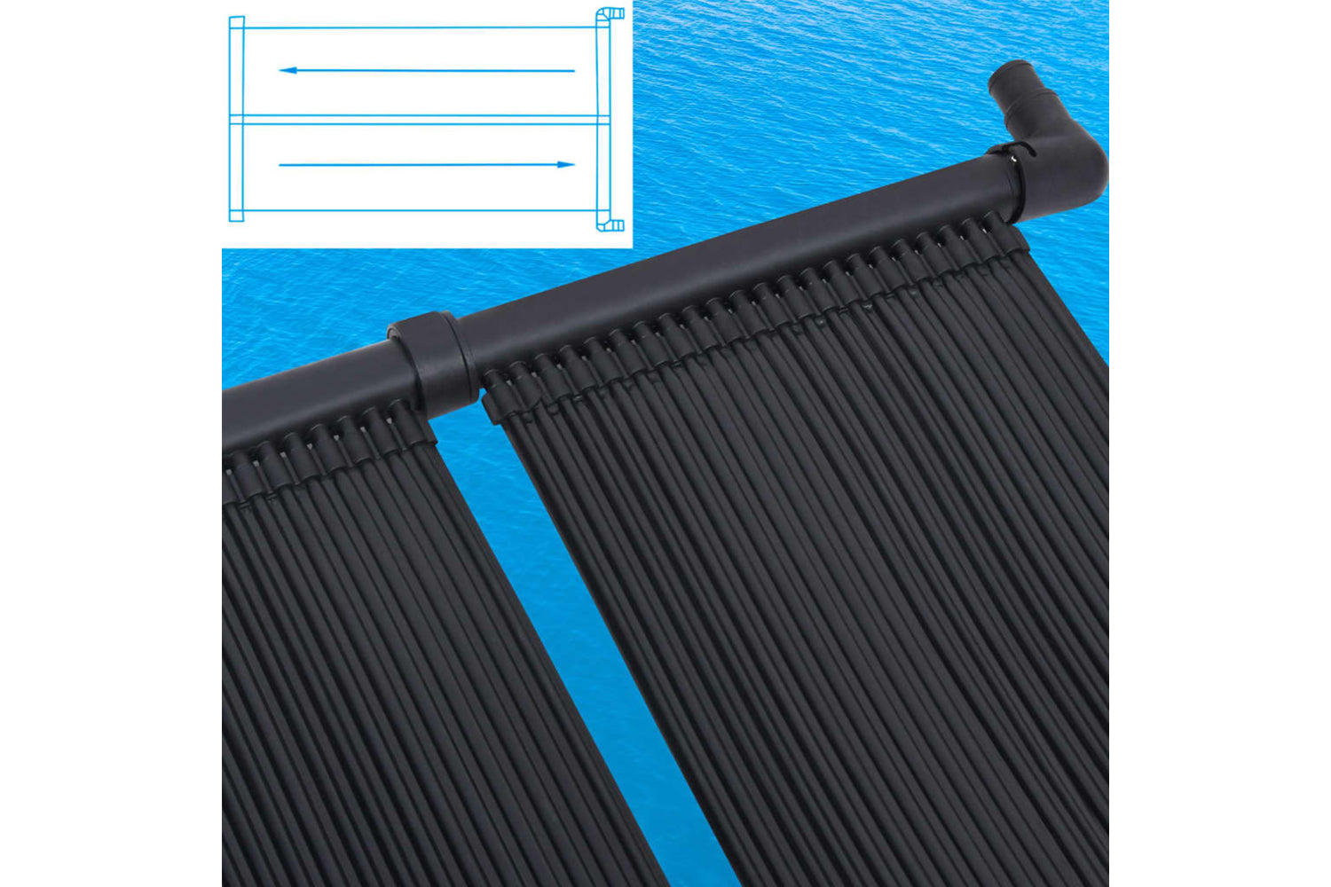 vidaXL 3079663 Solar Pool Heater Panel 6 Pcs 80x310cm-3
