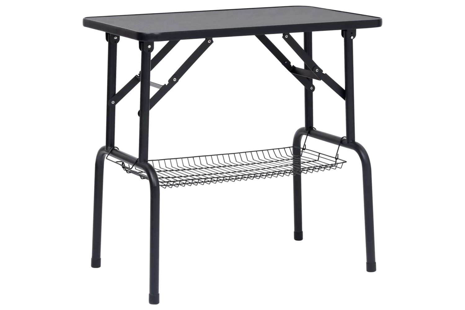 Vidaxl 171067 Adjustable Dog Grooming Table With 1 Loop And Basket-4