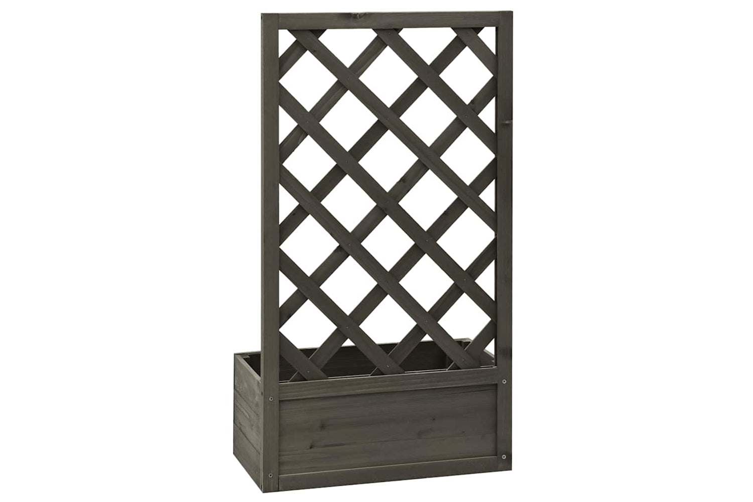 Vidaxl 314831 Garden Trellis Planter Grey 50x25x90 Cm Solid Firwood-4