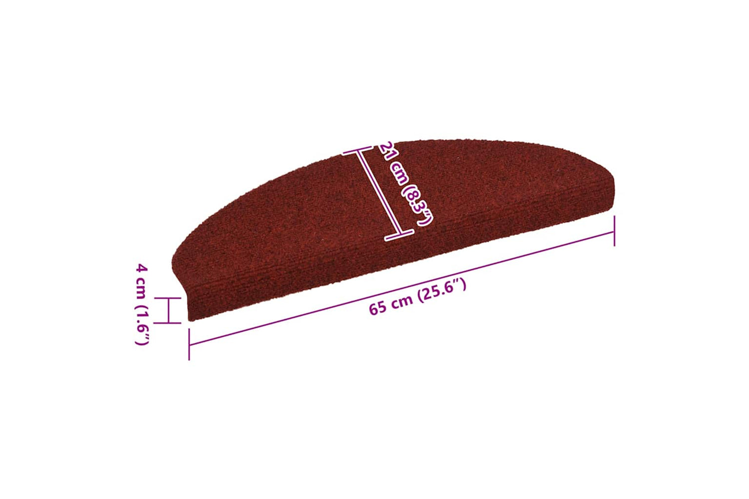 vidaXL 149706 Self-adhesive Stair Mats 5 Pcs Red 65x21x4cm Needle Punch-8