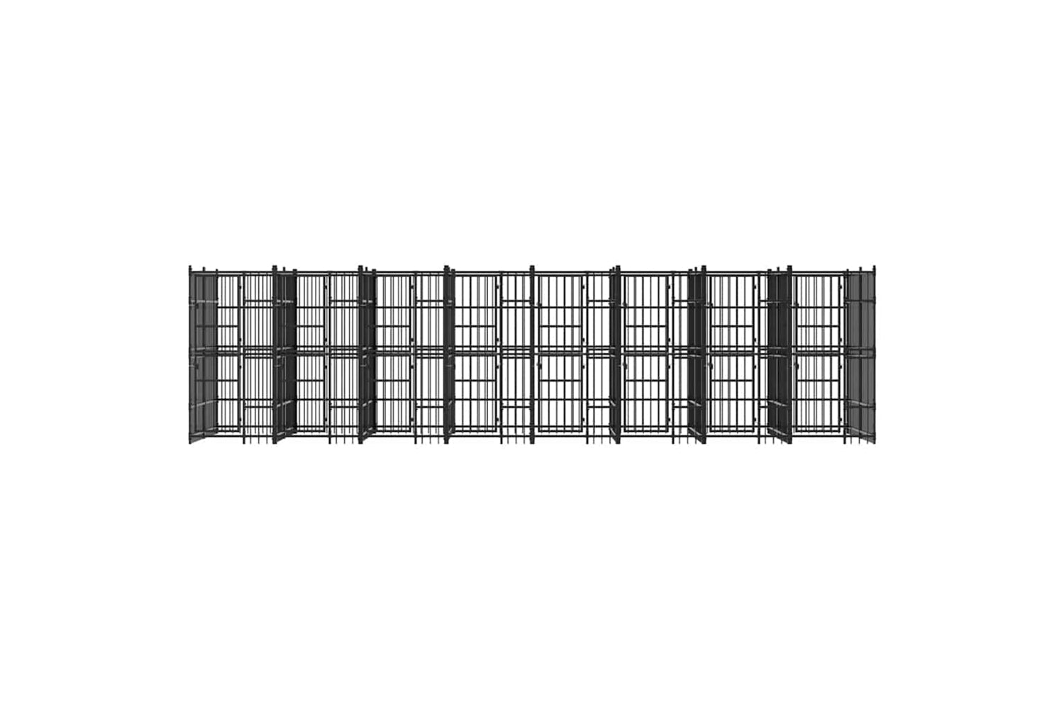 Vidaxl 3097943 Outdoor Dog Kennel Steel 14.75 M2-4