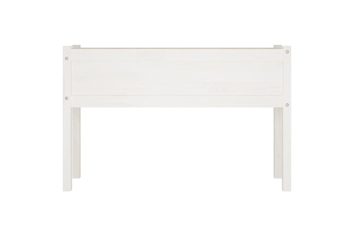 vidaXL 810832 Garden Planters 2 Pcs White 110x31x70cm Solid Pinewood-4