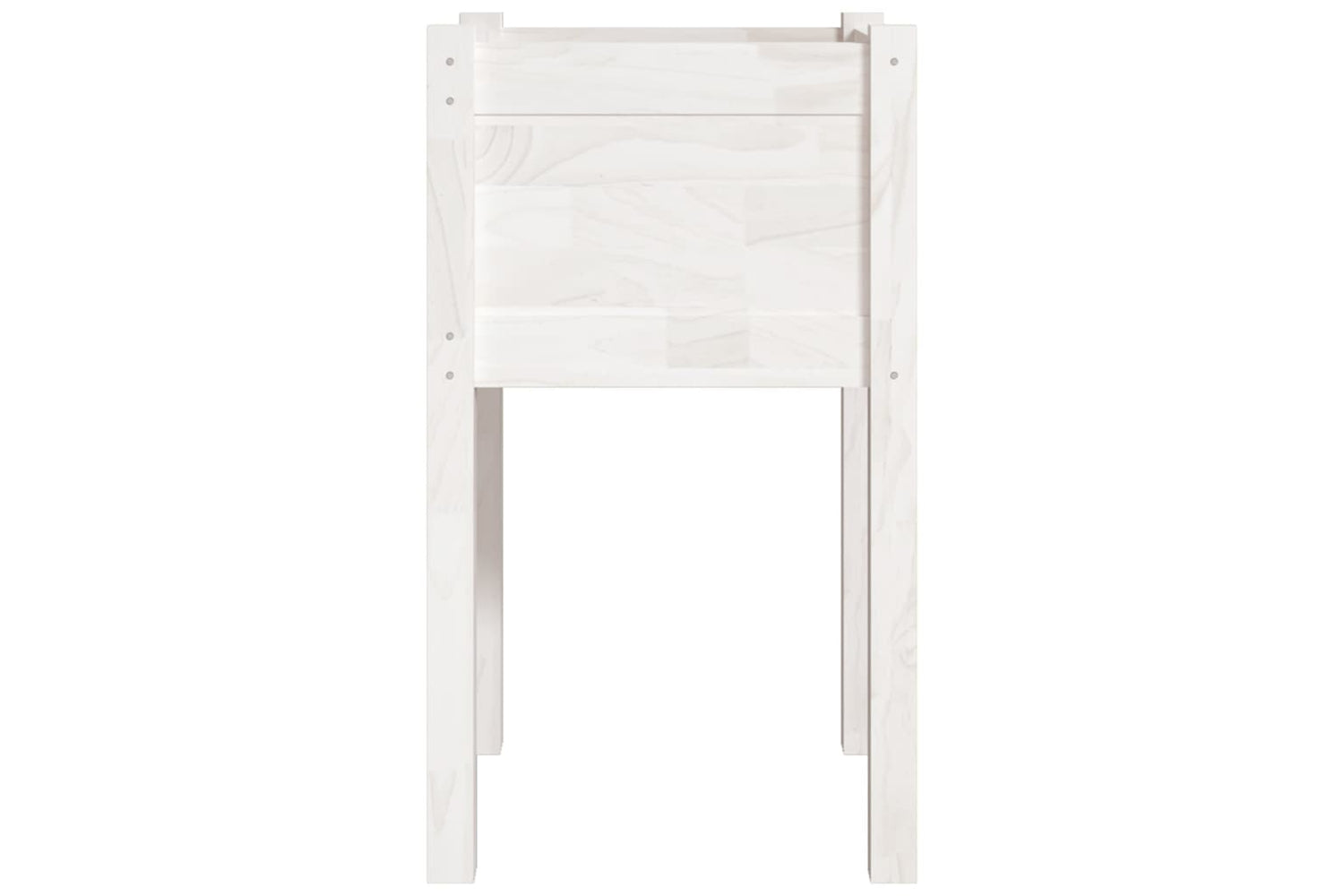 vidaXL 810792 Garden Planters 2 Pcs White 40x40x70cm Solid Pinewood-4