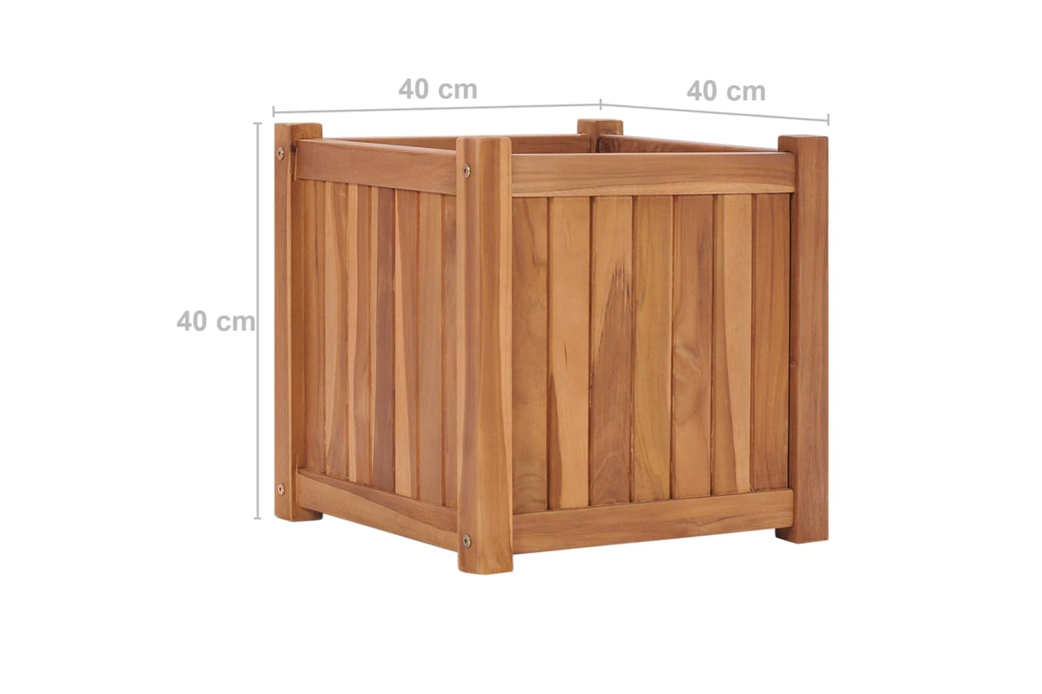 vidaXL 48965 Raised Bed 40x40x40cm Solid Teak Wood-6