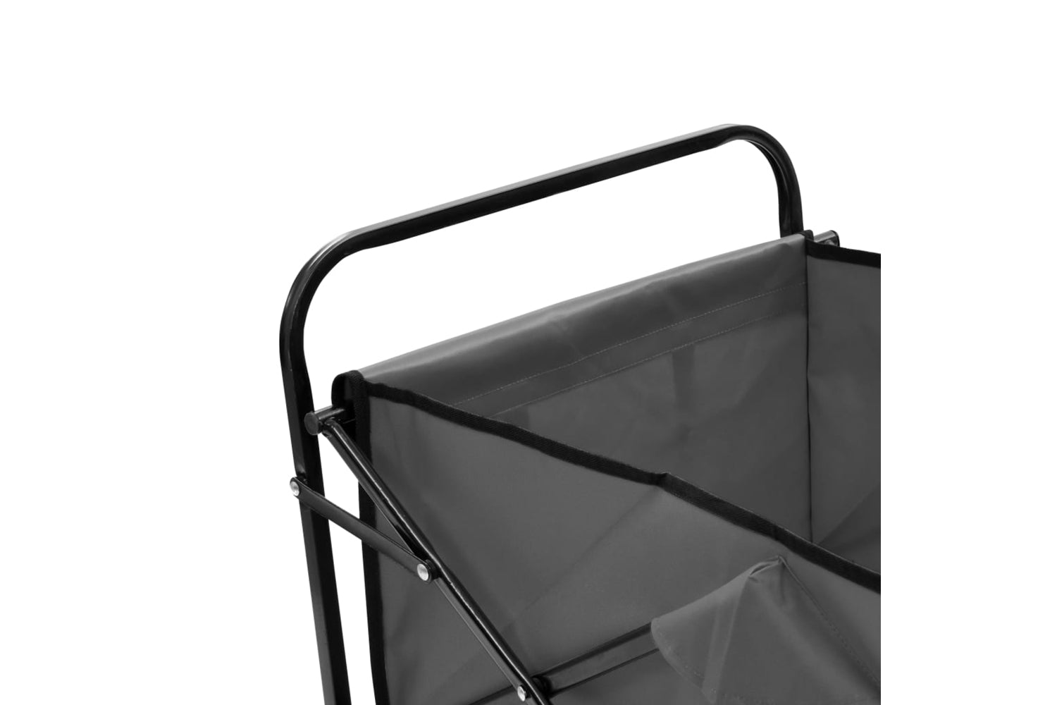 Vidaxl 145511 Folding Hand Trolley Steel Grey-4
