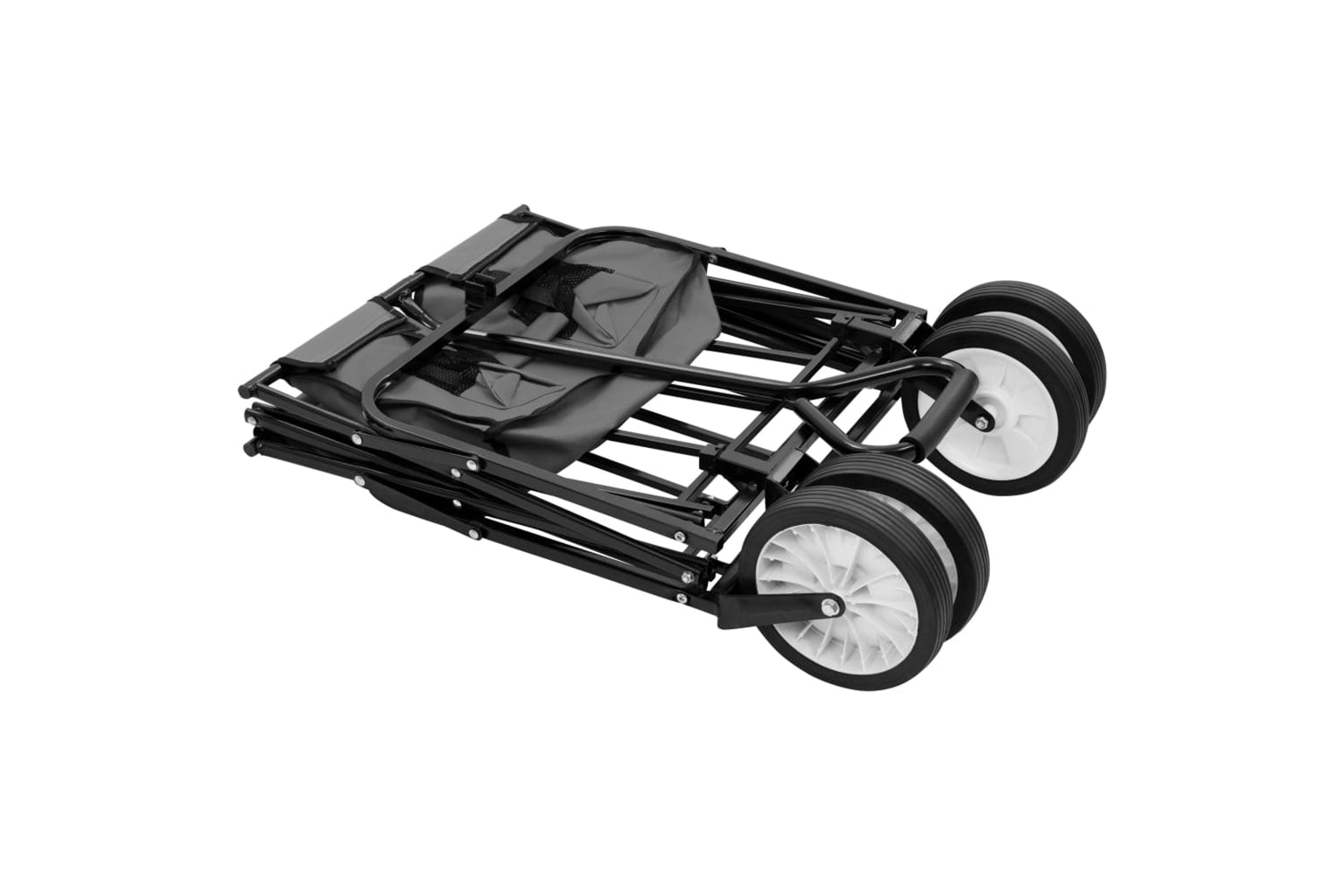 Vidaxl 145511 Folding Hand Trolley Steel Grey-3