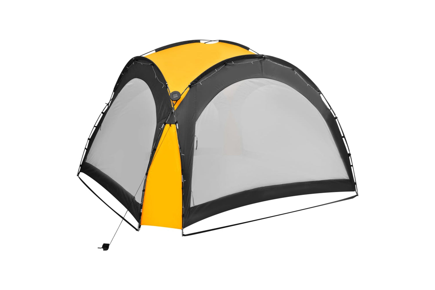 Vidaxl 92238 Party Tent With Led And 4 Sidewalls 3.6x3.6x2.3 M Yellow-3