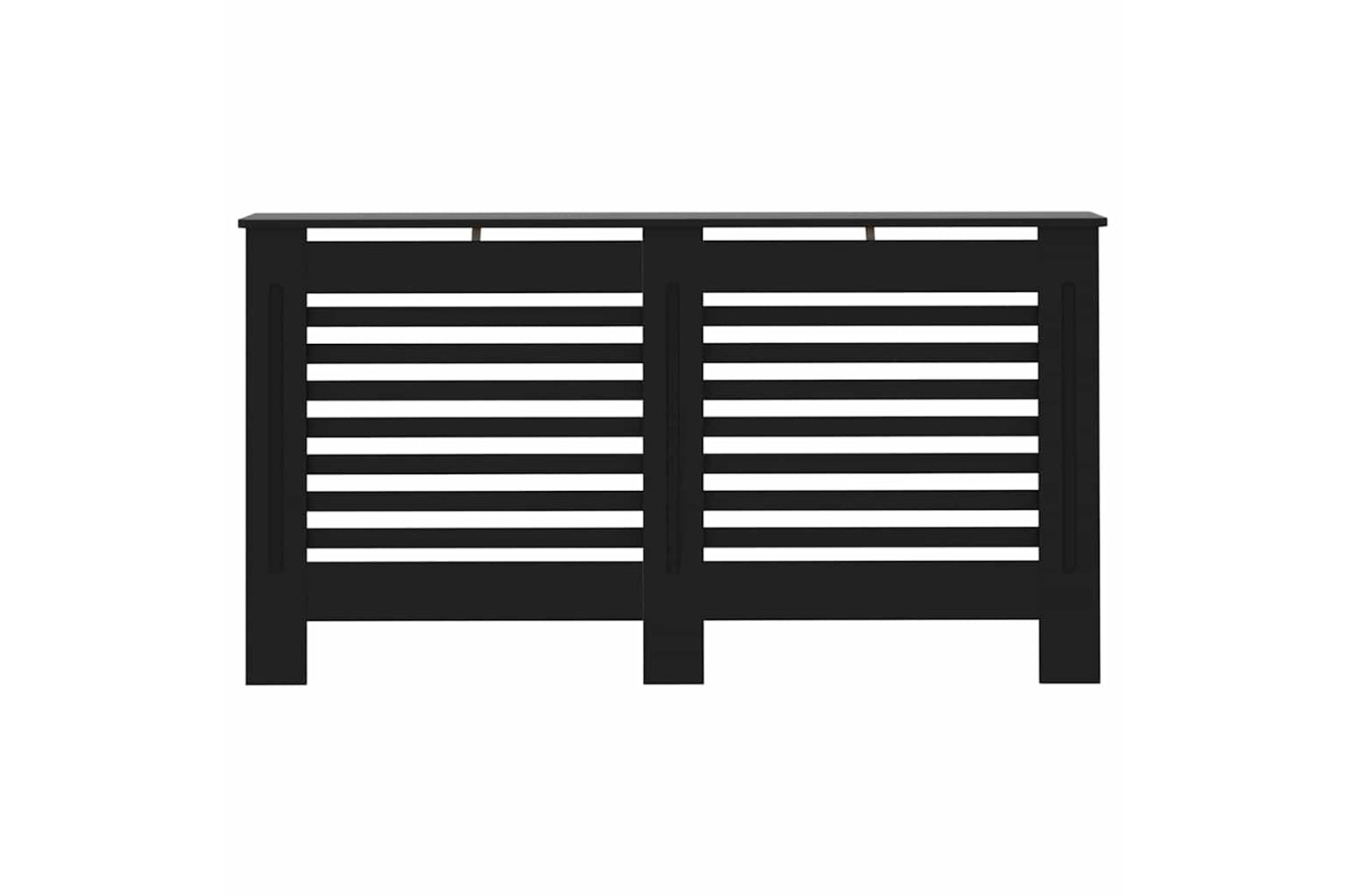 vidaXL Radiator Cover Black 152x19x81.5cm Mdf-3