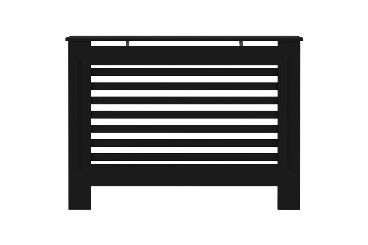 vidaXL Radiator Cover Black 112x19x81.5cm Mdf-3