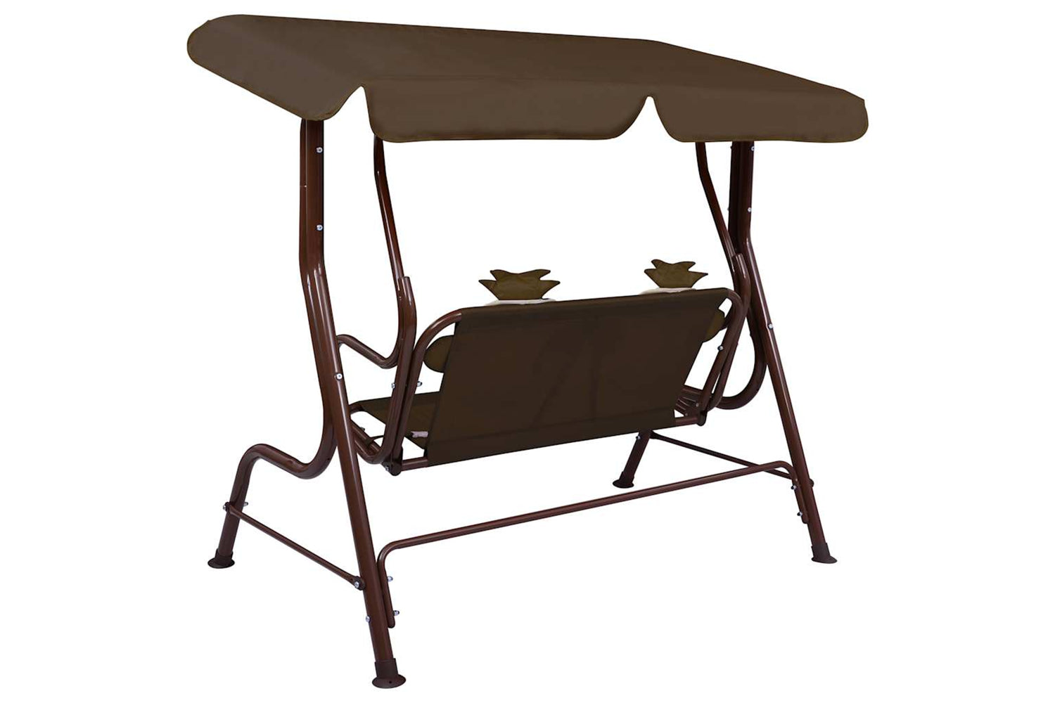 Vidaxl Kids Swing Bench Brown 115x75x110 Cm Fabric-4