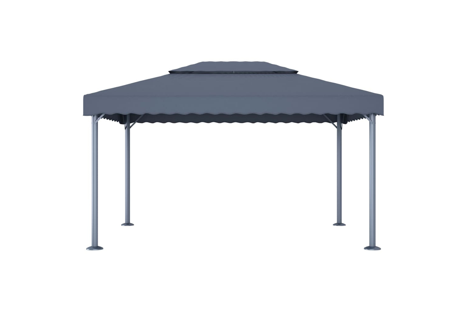 Vidaxl 3070352 Gazebo With Led String Lights 400x300 Cm Anthracite Aluminium-4