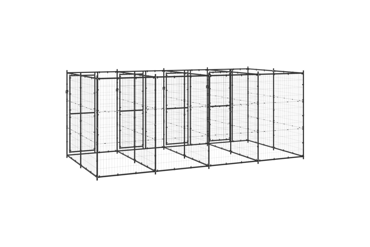Vidaxl 3082262 Outdoor Dog Kennel Steel 9.68 M2-4