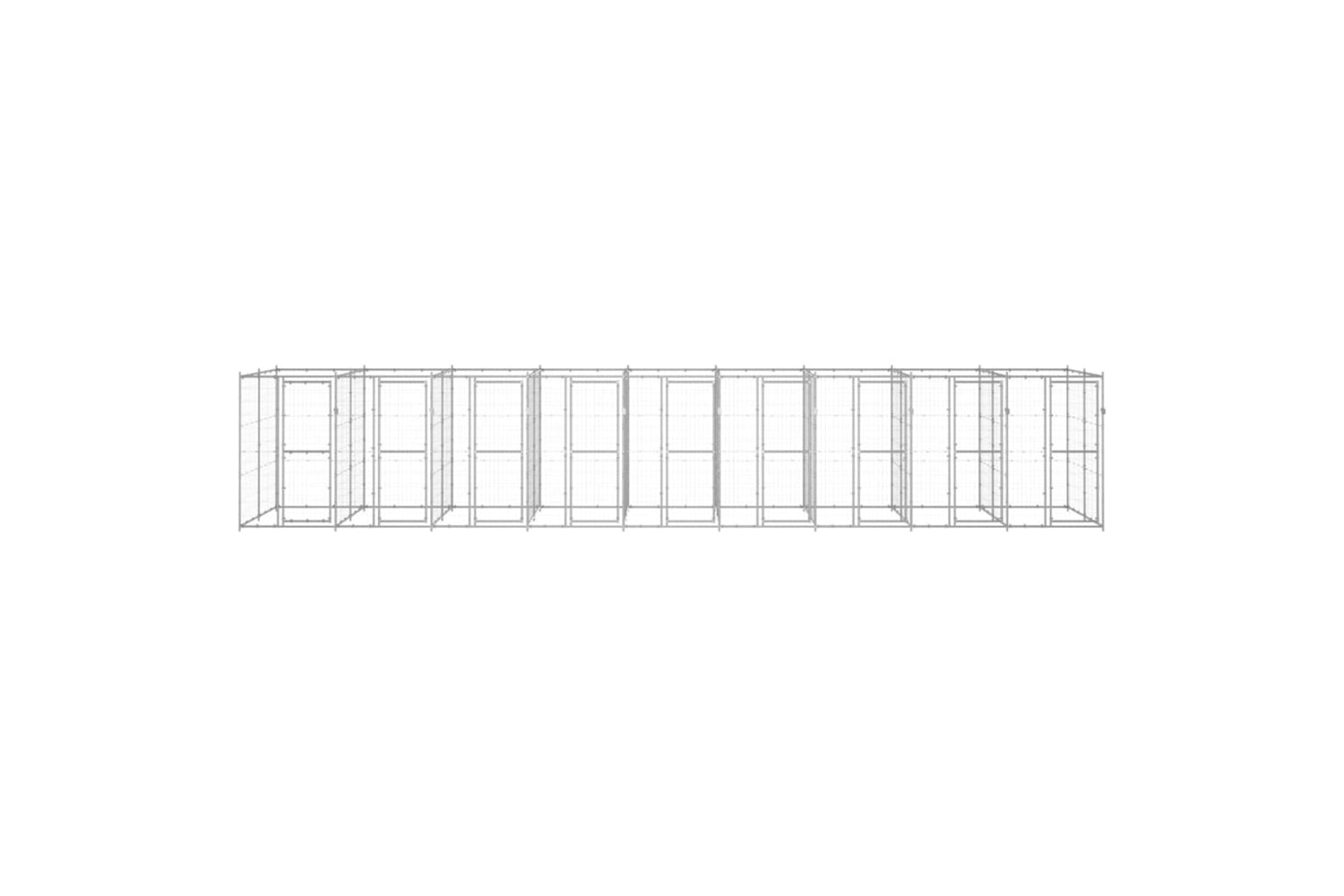 Vidaxl 3082289 Outdoor Dog Kennel Galvanised Steel 21.78 M2-2