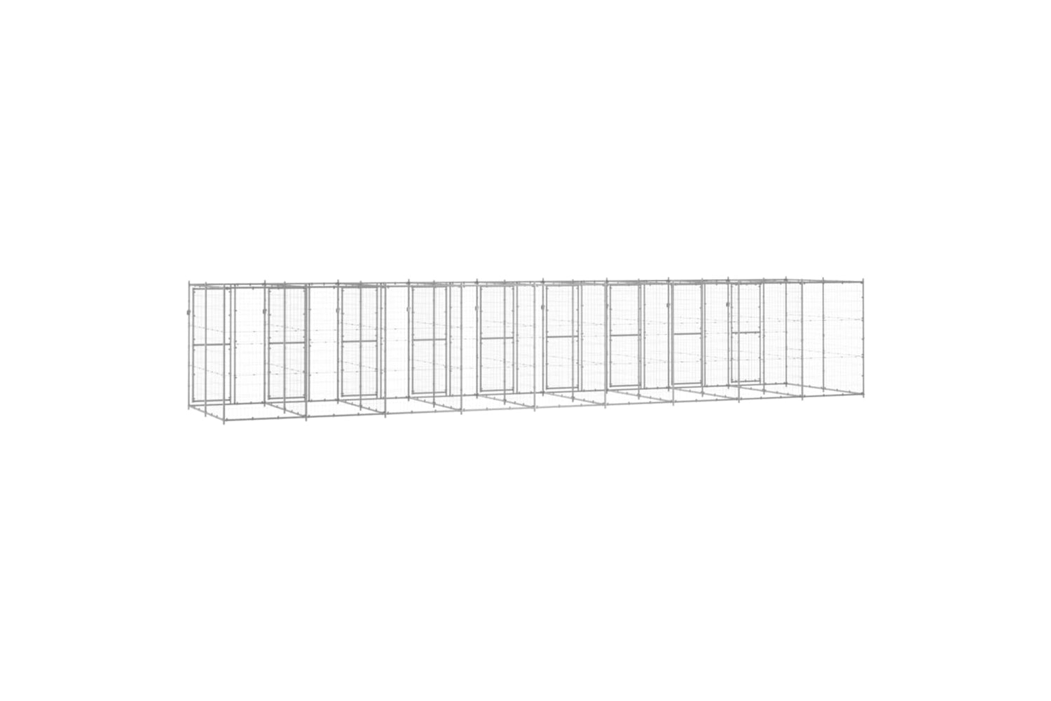 Vidaxl 3082289 Outdoor Dog Kennel Galvanised Steel 21.78 M2-4