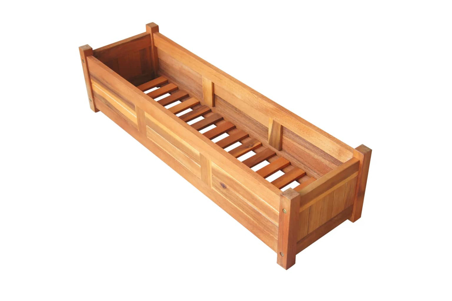 vidaXL 3057522 Garden Raised Beds 2 Pcs Acacia Wood 100x30x25cm-4