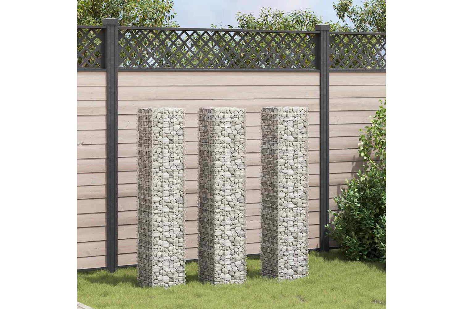 vidaXL 151250 Gabion Raised Beds 3 Pcs 30x30x150cm Iron