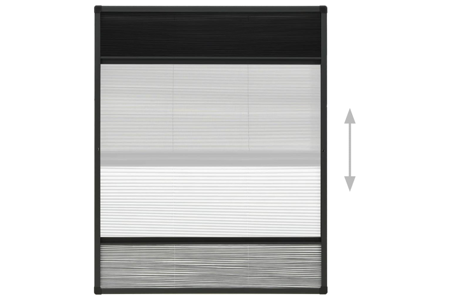 Vidaxl 148683 Plisse Insect Screen For Windows Aluminium 80x100cm With Shade-4