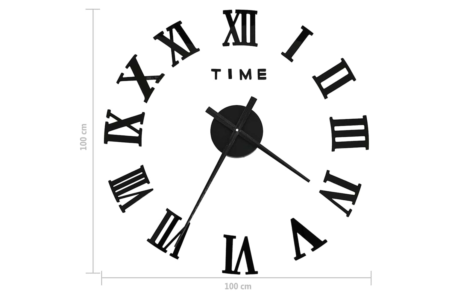 Vidaxl 325159 3D Wall Clock Modern Design 100 cm | Black-4