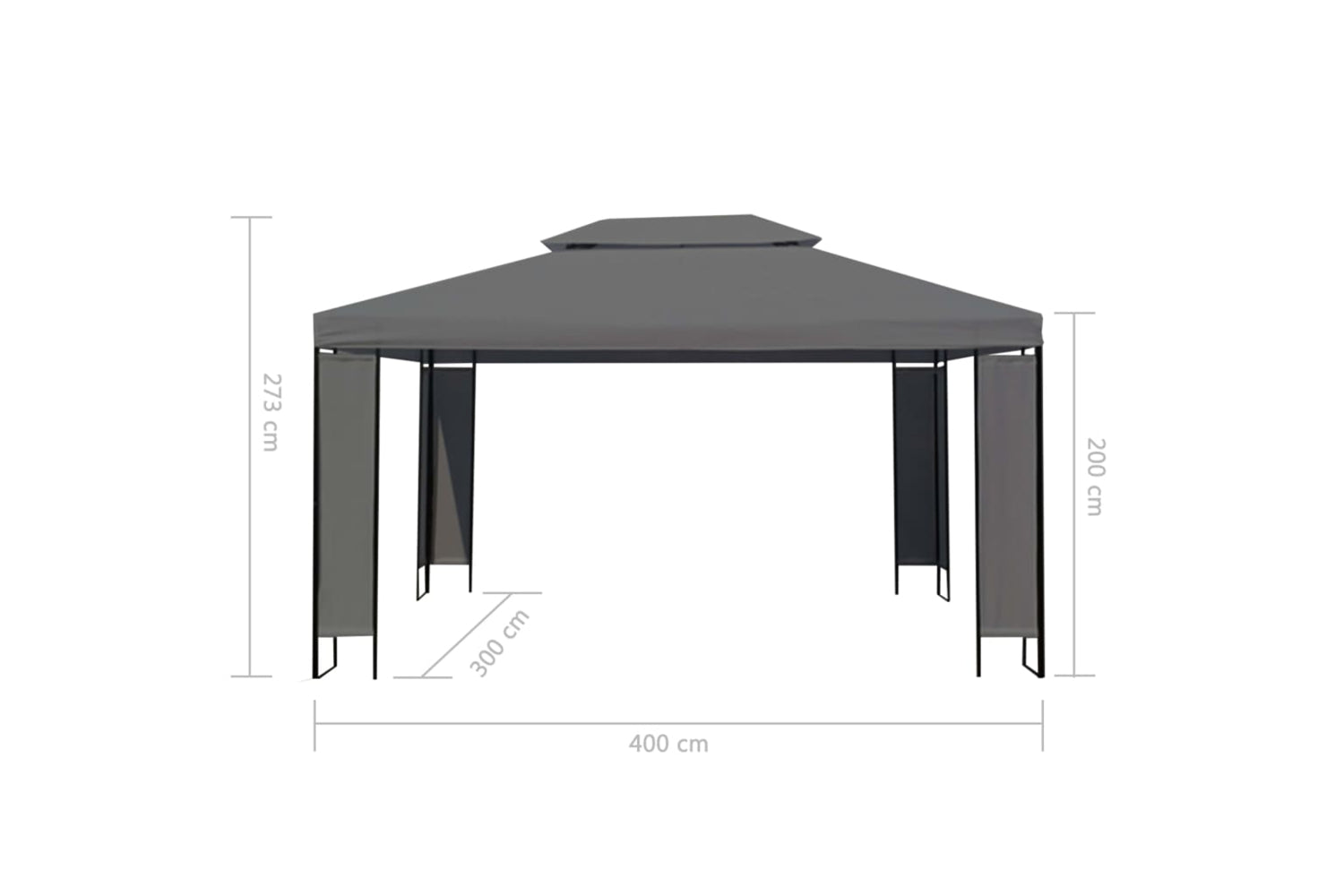 vidaXL 44754 Gazebo Anthracite 300x400cm-5