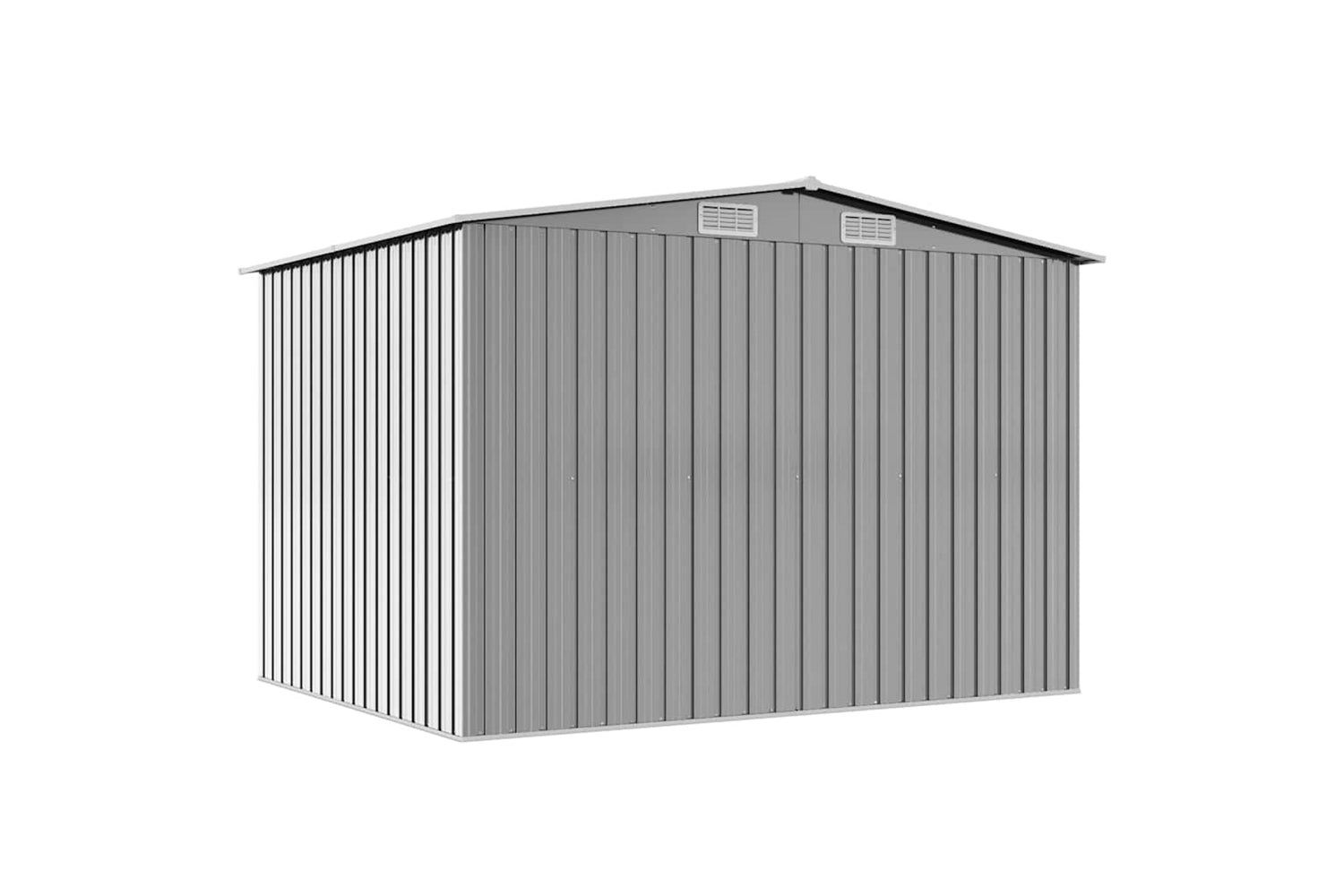 vidaXL 42907 Garden Storage Shed Grey Metal 257x205x178cm-7