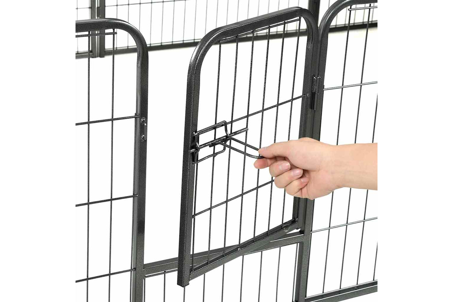 vidaXL 170573 Dog Playpen 12 Panels Steel 80x60cm Black-6