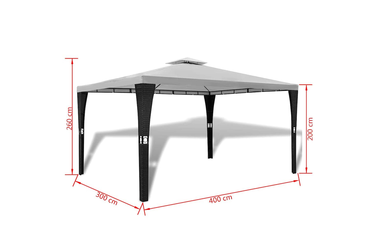 Vidaxl 41452 Gazebo With Roof 3x4 M Cream White-7