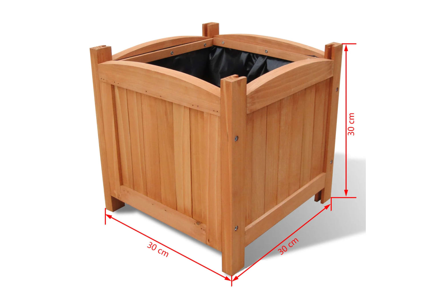 Vidaxl Wooden Raised Bed 30 X 30 X 30 Cm Set Of 2-5