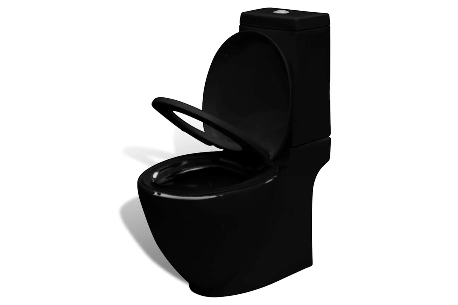 Vidaxl 270060 Stand Toilet & Bidet Set Black Ceramic-6