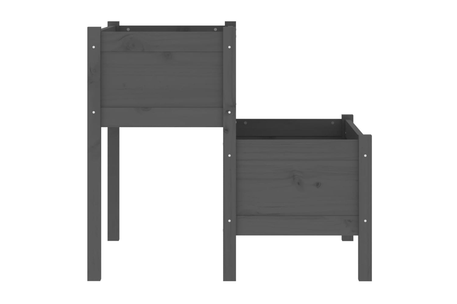 vidaXL 822259 Planter Grey 84.5x84x75cm Solid Wood Pine-4