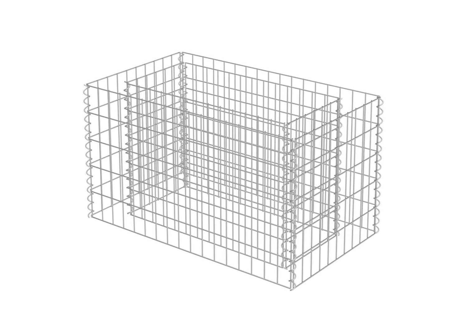 vidaXL 143569 Gabion Raised Bed Galvanised Steel 90x50x50cm-2
