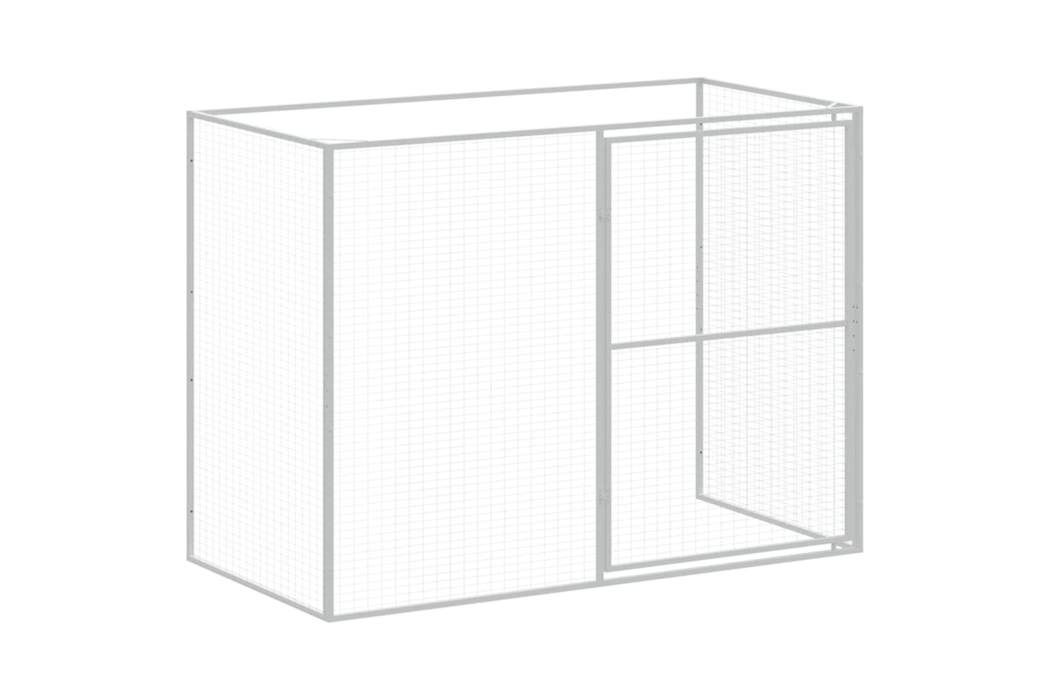 vidaXL 3189122 Dog House With Run Anthracite 214x865x181cm Galvanised Steel-7