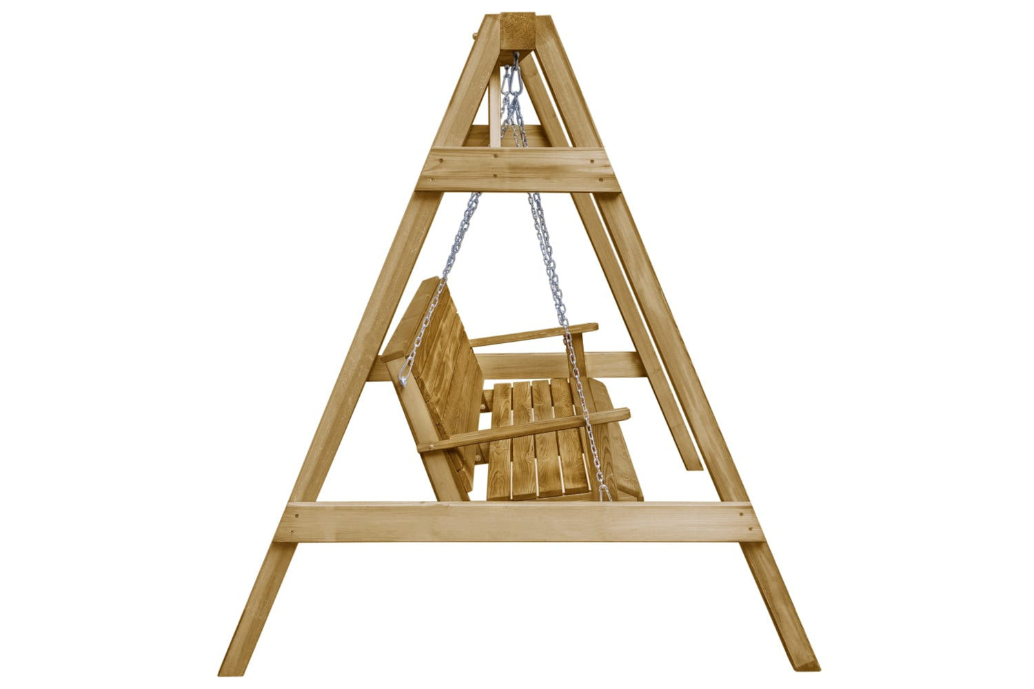 vidaXL Garden Swing Bench Impregnated Pinewood 205x150x157cm-3