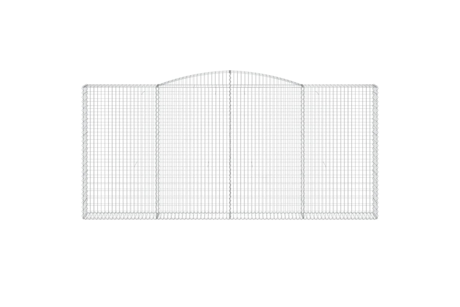 vidaXL 153529 Arched Gabion Basket 400x30x180/200cm Galvanised Iron-2