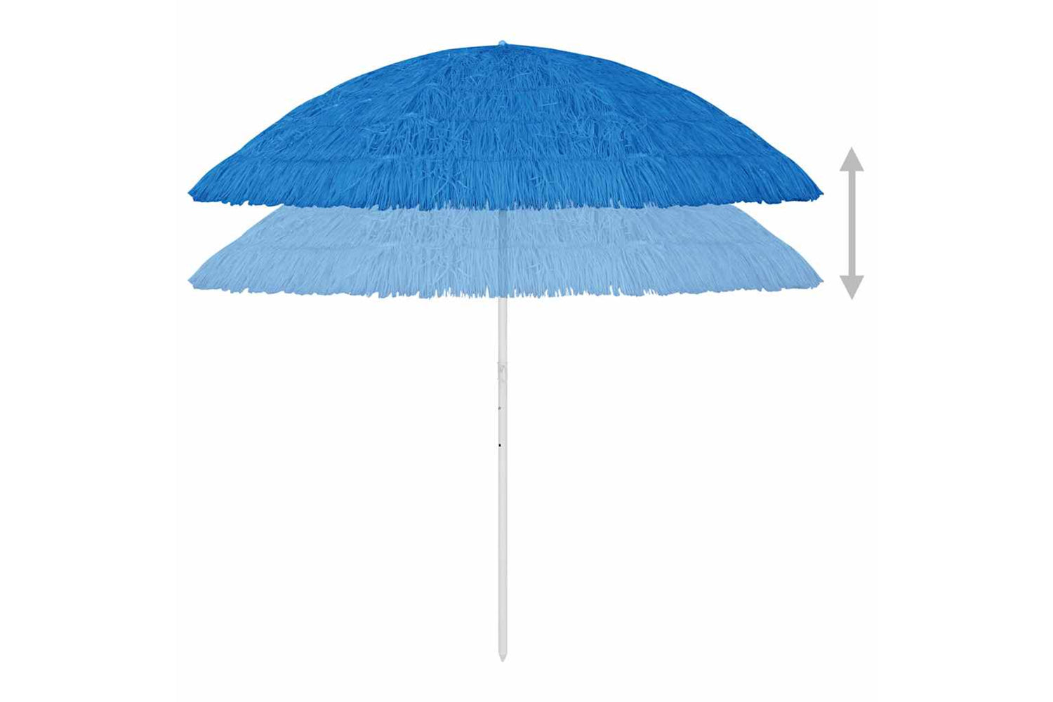 vidaXL 314696 Hawaii Beach Umbrella Blue 300cm-4