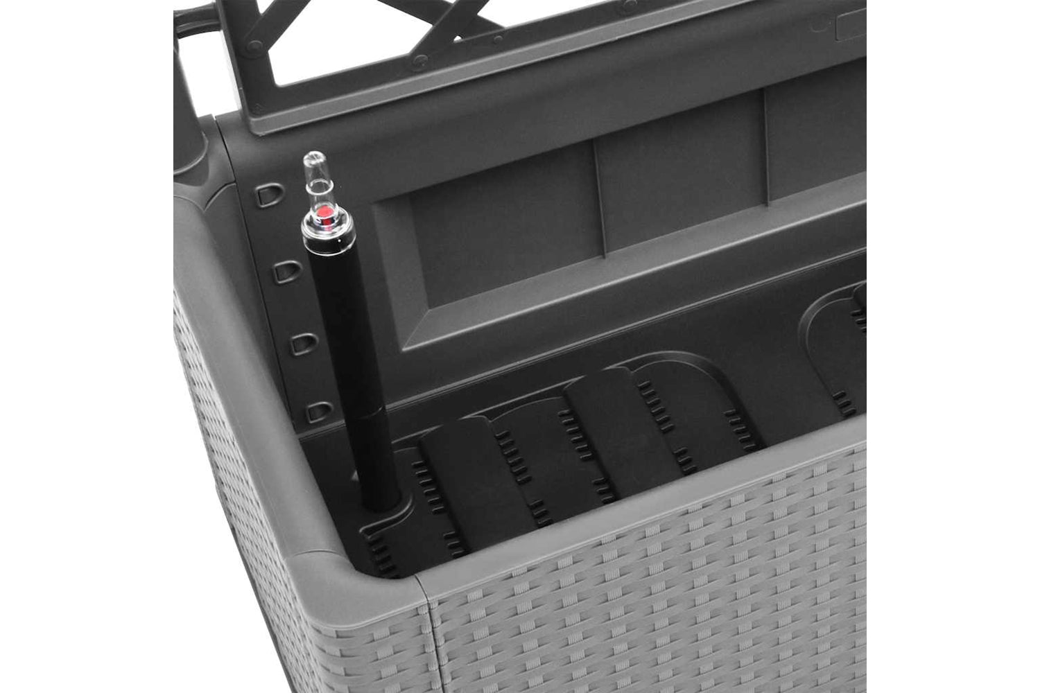 Vidaxl 317578 Garden Raised Bed With Trellis And Self Watering System Grey-5