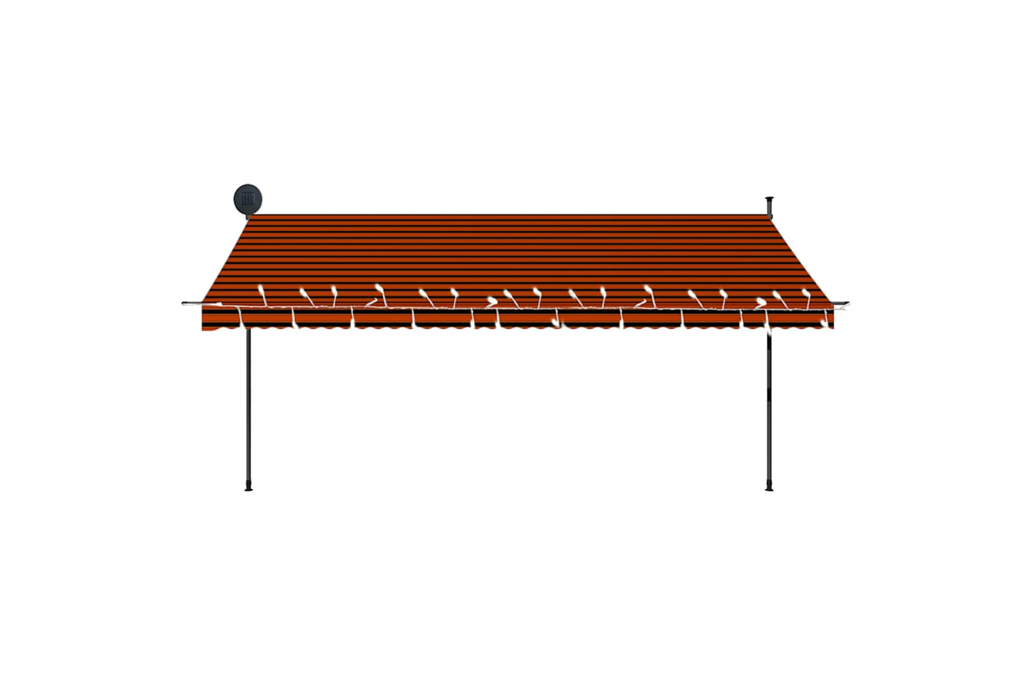 vidaXL 145882 Manual Retractable Awning With Led 400cm Orange And Brown-5