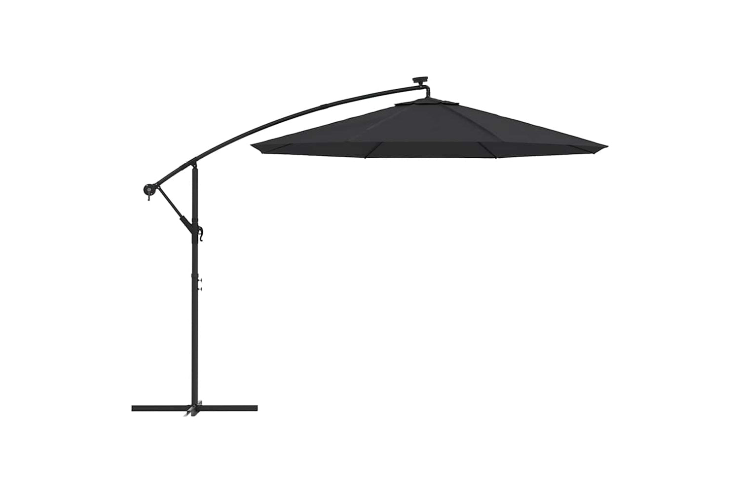 vidaXL 313807 Replacement Fabric For Cantilever Umbrella Black 300cm-4