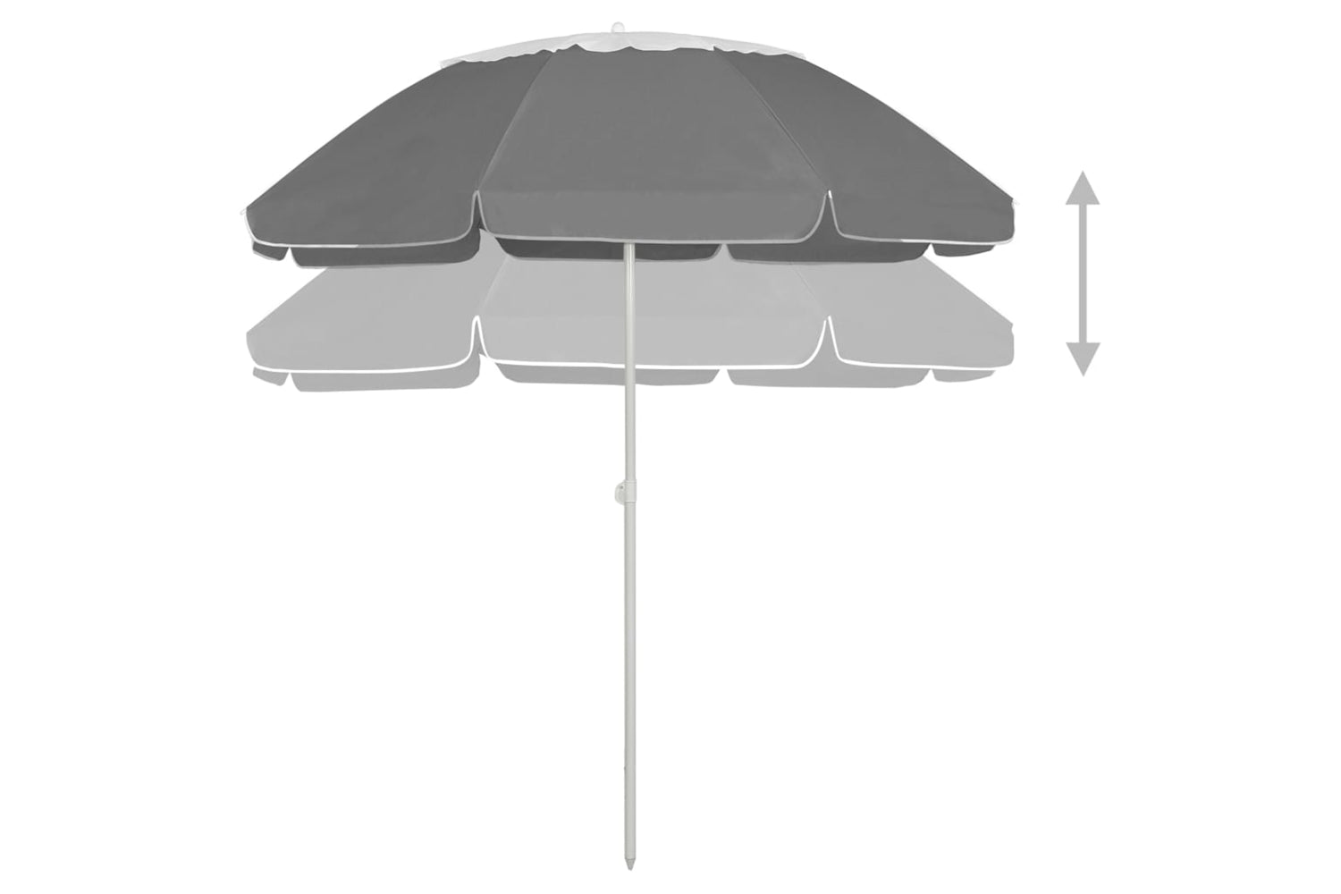 vidaXL 314718 Beach Umbrella Anthracite 300cm-2