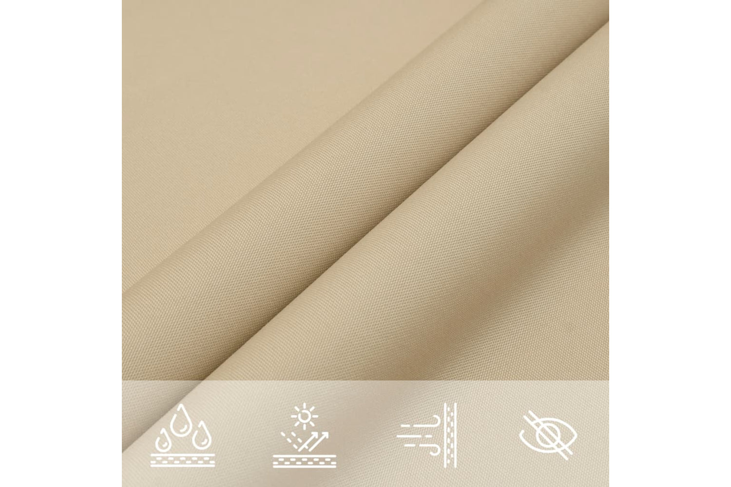 Vidaxl 135173 Sunshade Sail Oxford Fabric Triangular 3x4x5 M Beige-4