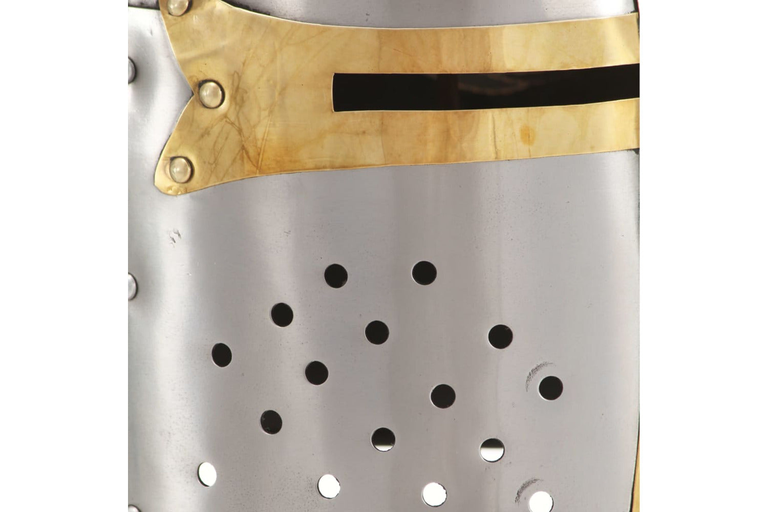 Vidaxl 286206 Medieval Crusader Knight Helmet Replica Larp Silver Steel-3