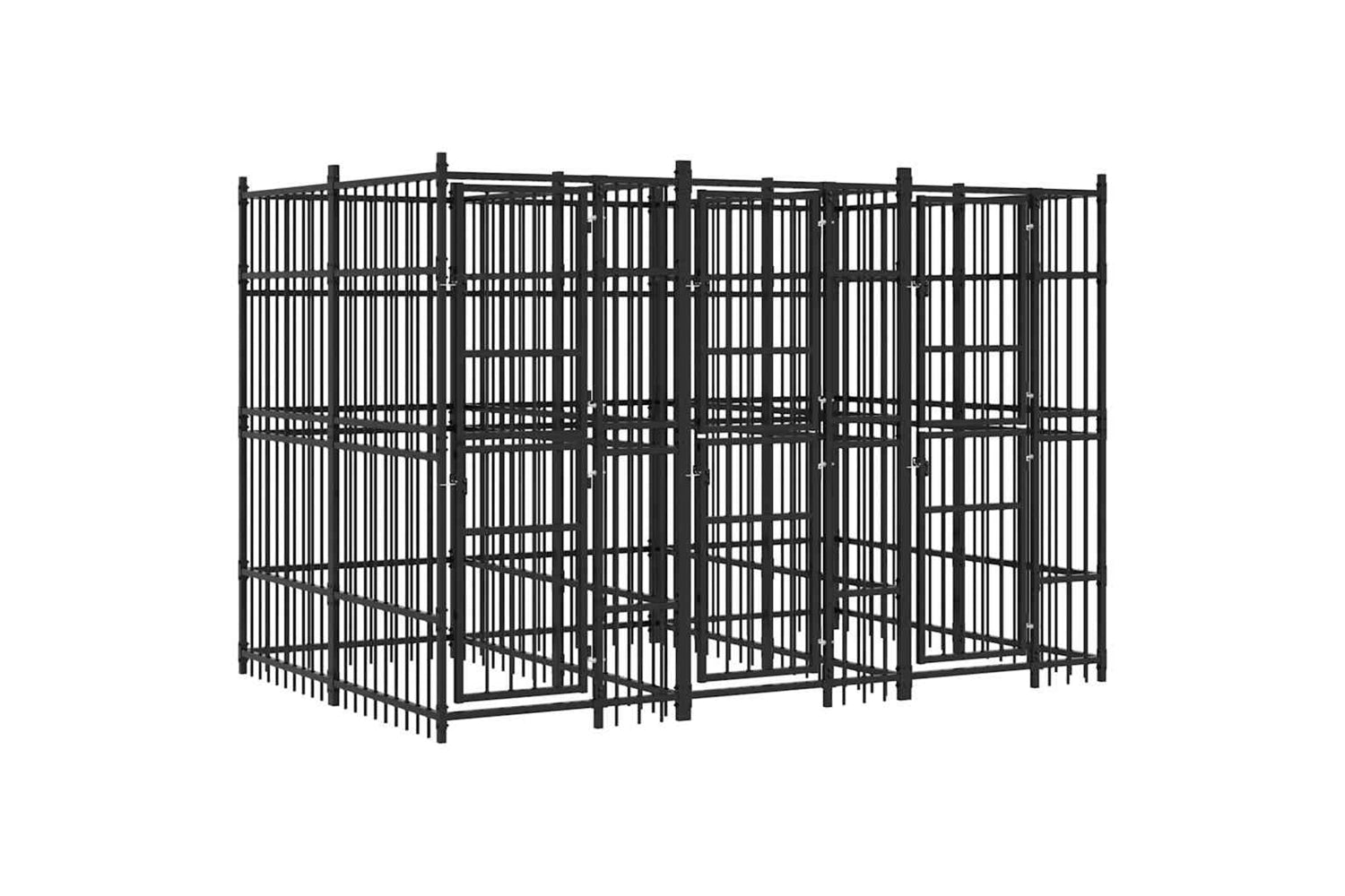 Vidaxl 3097938 Outdoor Dog Kennel Steel 5.53 M2
