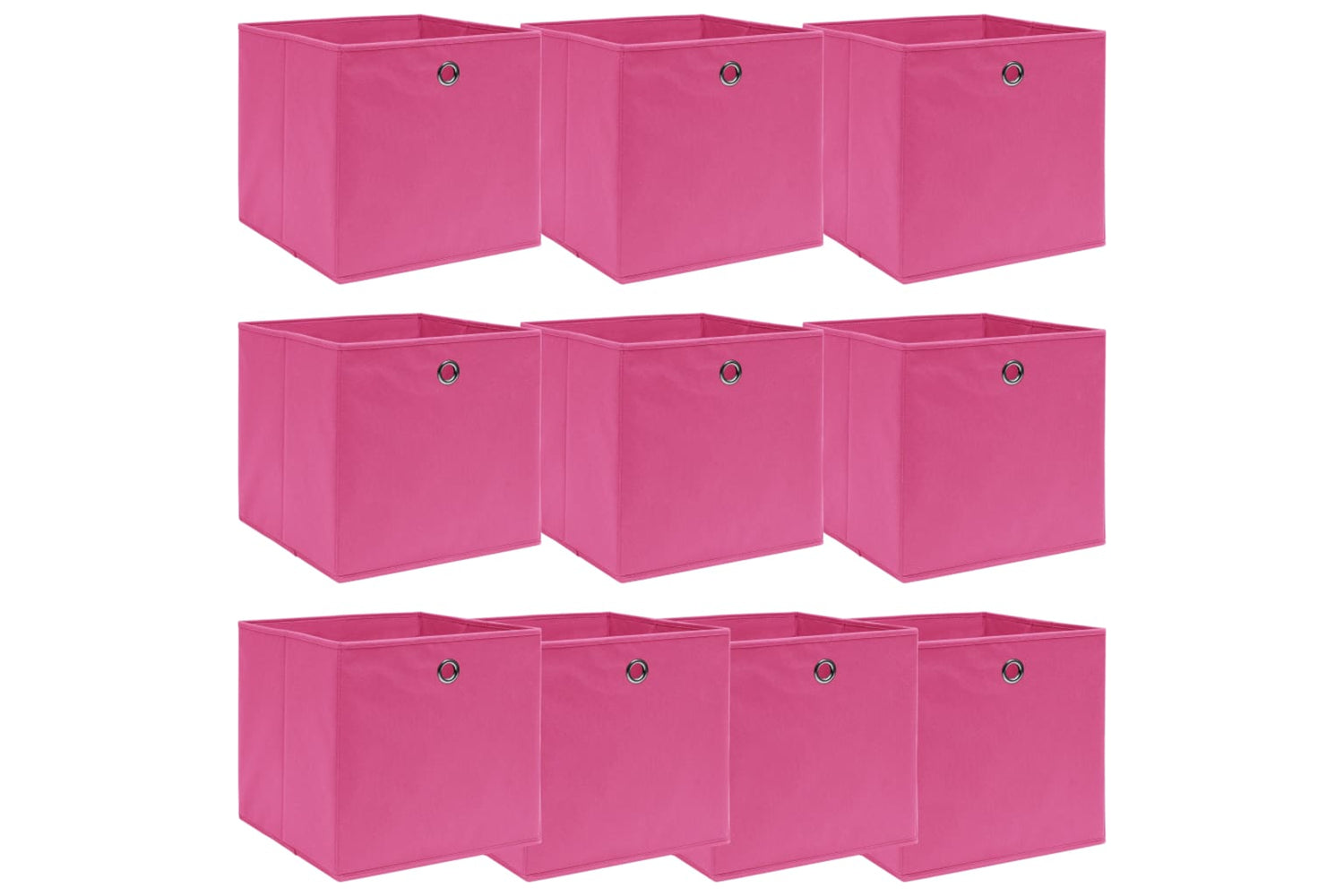 Vidaxl 288347 Storage Boxes 10 Pcs Pink 32x32x32 Cm Fabric