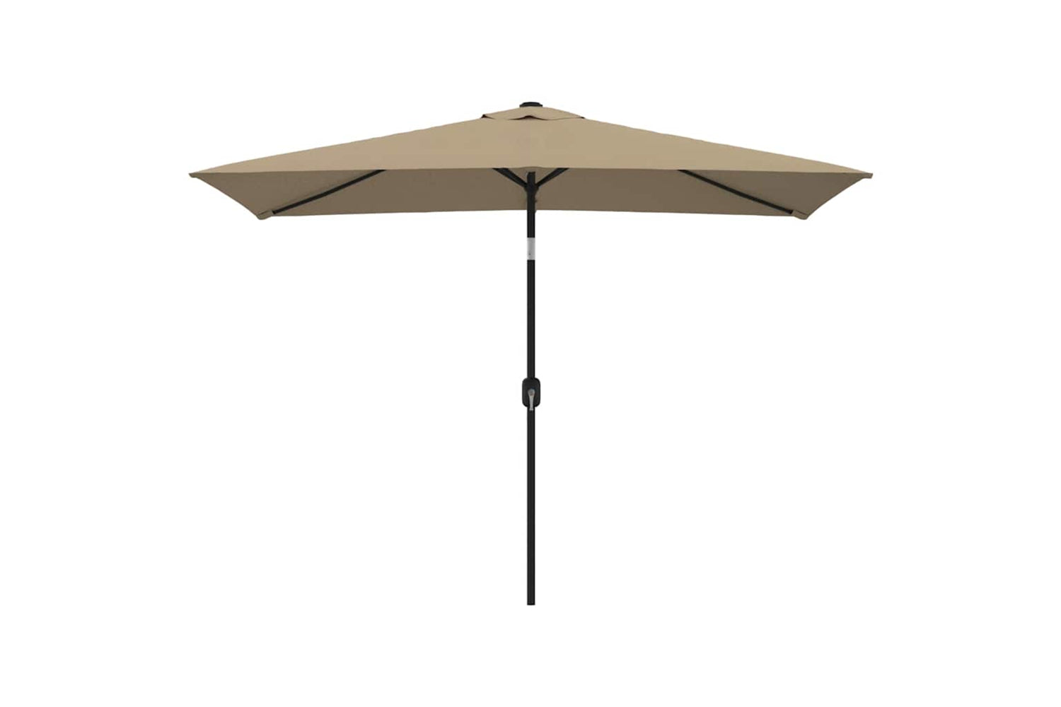 Vidaxl Garden Parasol With Metal Pole 300x200 Cm Taupe