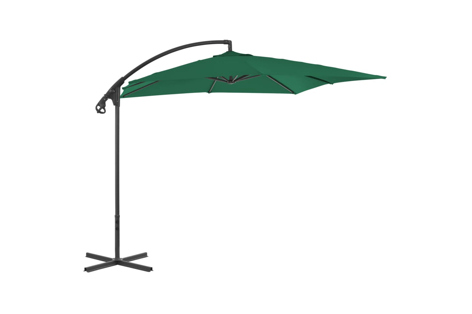 vidaXL 44877 Cantilever Umbrella With Steel Pole 250x250cm Green